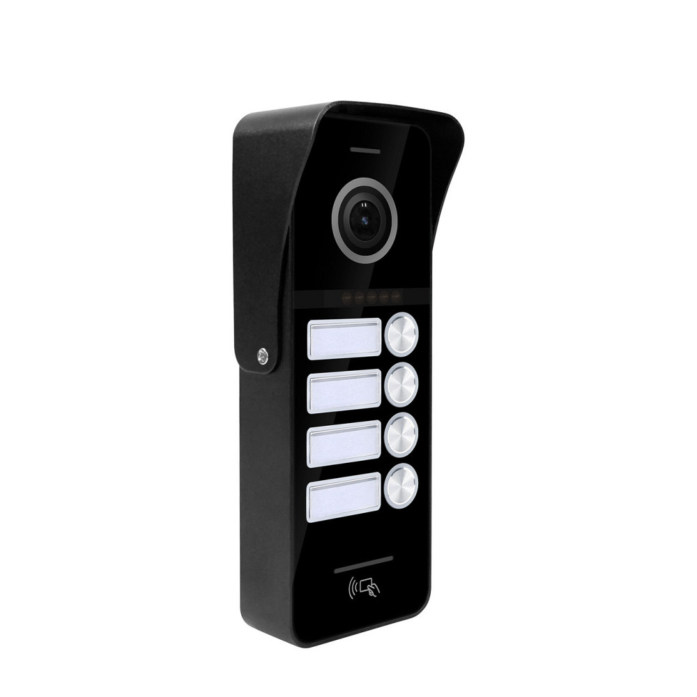 Панель домофона з вбудованим зчитувачем карток SEVEN CP-7504/4 RFID black Київ - фото 13