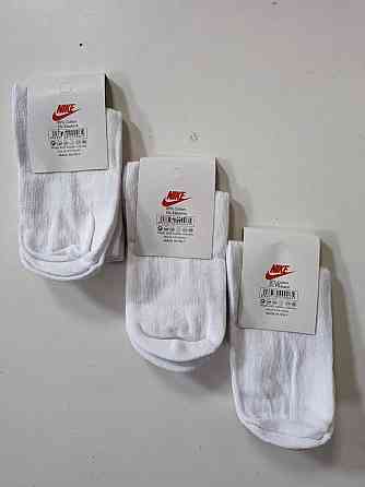 Дитячі високі якісні бавовняні шкарпетки білі в наборі по 3 штук Nike. Розмір 31-34 Київ