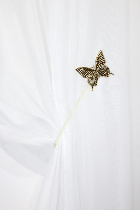 Магниты для штор и гардин (104м) Бабочка набор 2 шт Злотистый (81-015) Киев - изображение 4