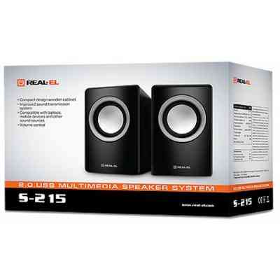 Акустическая система REAL-EL S-215 black Винница