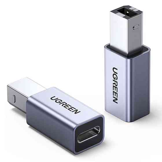 Переходник USB-C на USB-B Ugreen US382 для принтера, жесткого диска, док станции 20120 (Серый) Николаев