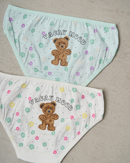 Пастельные детские трусики на девочку - Vacay mood Мишка 5 шт Nicoletta 116760 Киев - изображение 4
