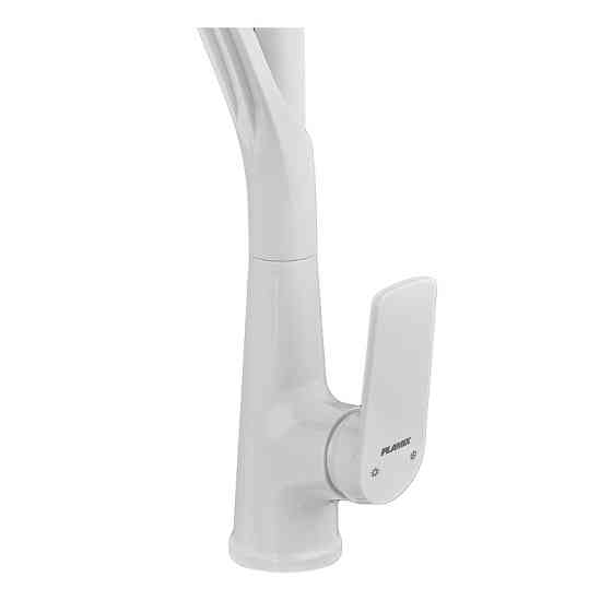 Змішувач для кухні Plamix Lucas-017 SET White REFL.White з підведенням (PM0716) Київ