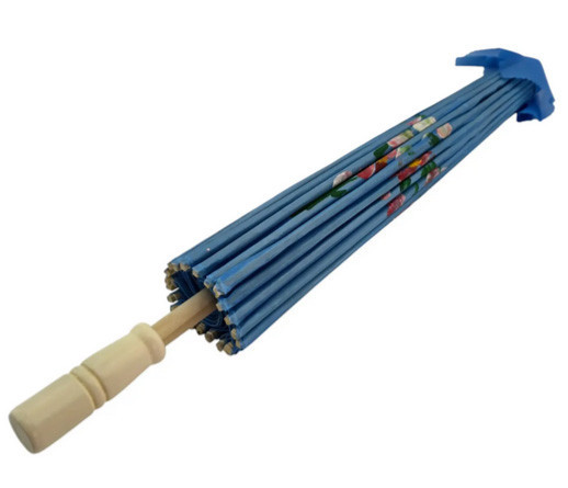 Парасолька китайська шовк блакитний Київ - фото 2