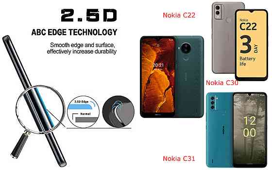 Защитное стекло ArmorGlass для Nokia C22, Nokia C30, Nokia C31 – устойчивое к царапинам и ударам Киев