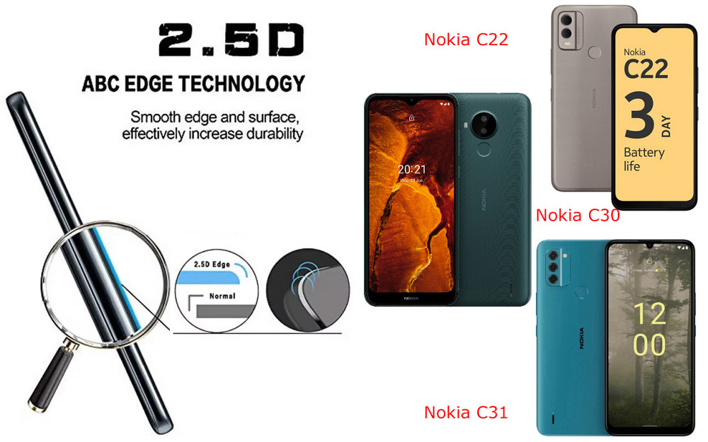 Захисне скло ArmorGlass для Nokia C22, Nokia C30, Nokia C31 – стійке до подряпин та ударів Київ - фото 2