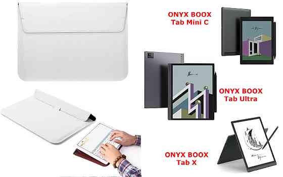 Чехол-конверт VitoCase для ONYX BOOX Tab Mini C, Tab Ultra, Tab X, с функцией подставки для книги Белый Киев