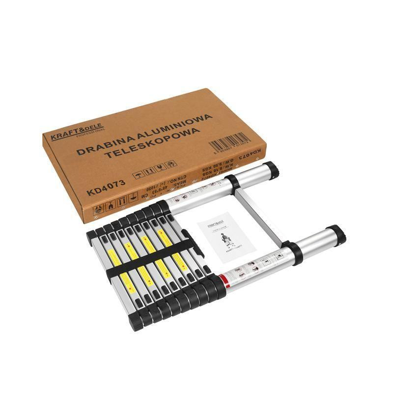 Драбина телескопічна Kraft&Dele KD4072 8-ступенів 2.6 м Черкаси - фото 14