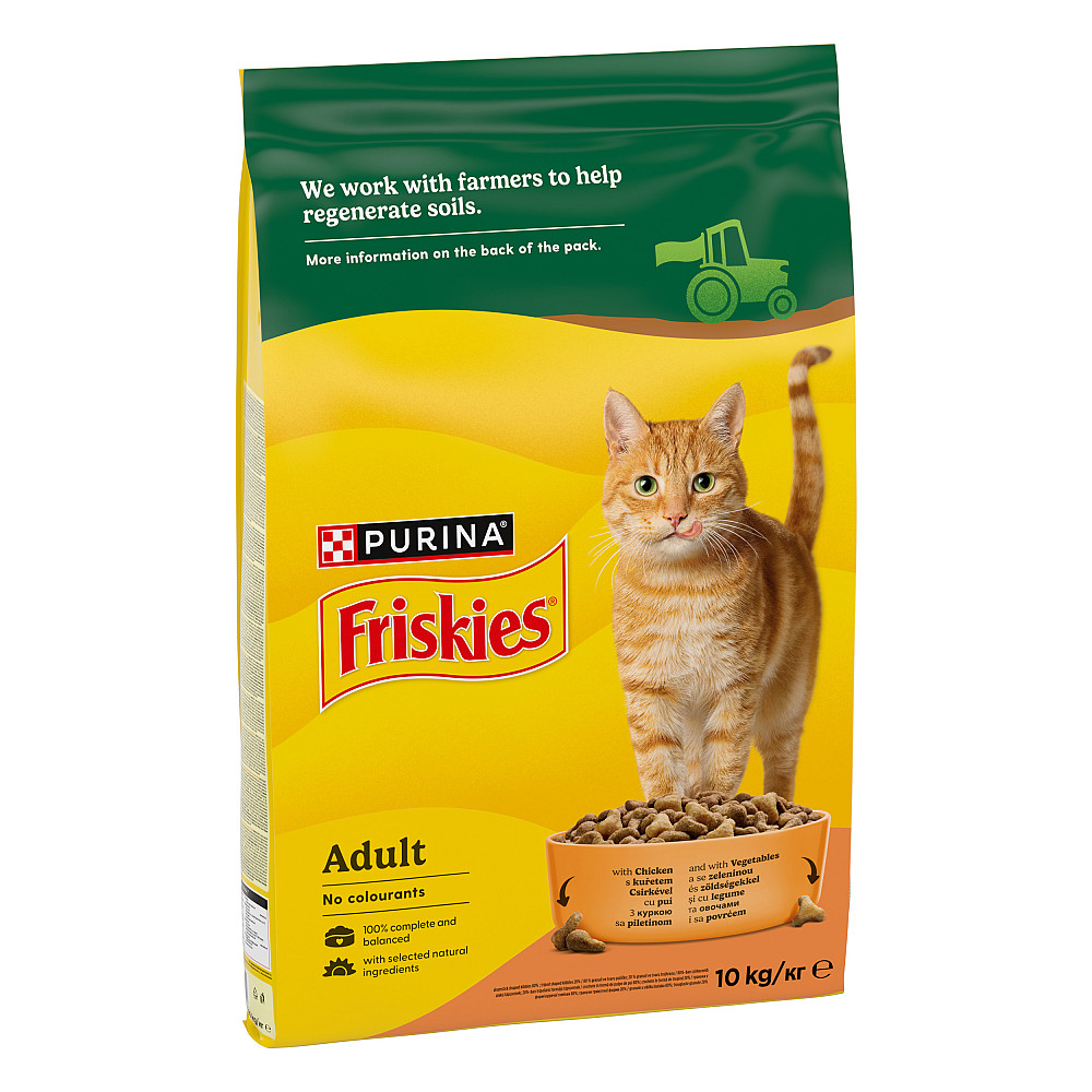 Сухий корм FRISKIES для дорослих котів, з куркою та овочами, 10 кг Київ - фото 3