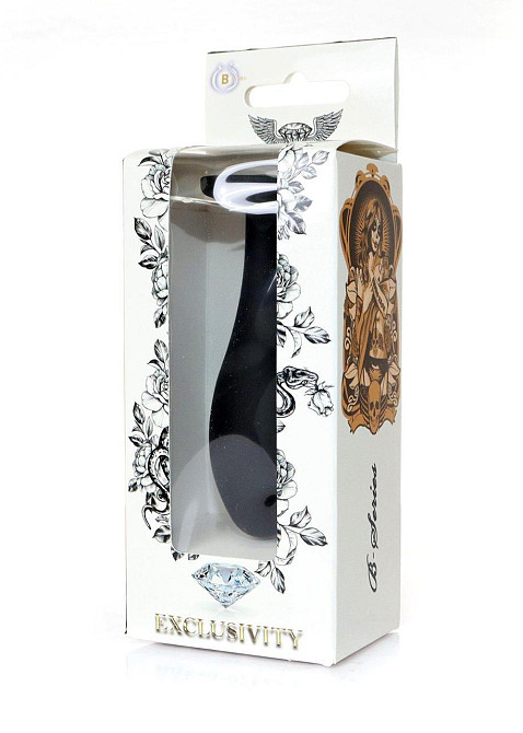 Анальна пробка - Jewellery Silicone Black Plug M Clear Sex Aura Київ - фото 6