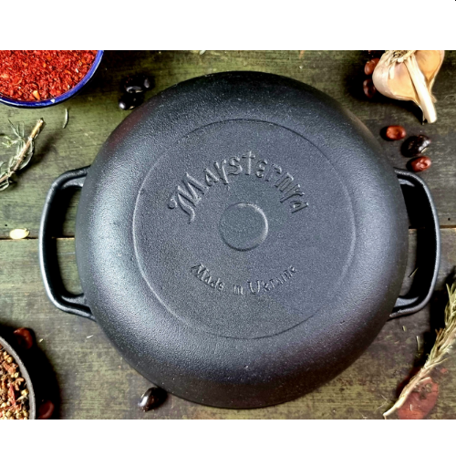 Каструля чавунна лита 3л скляна кришка Т402С3 Майстерня Житомир - изображение 8