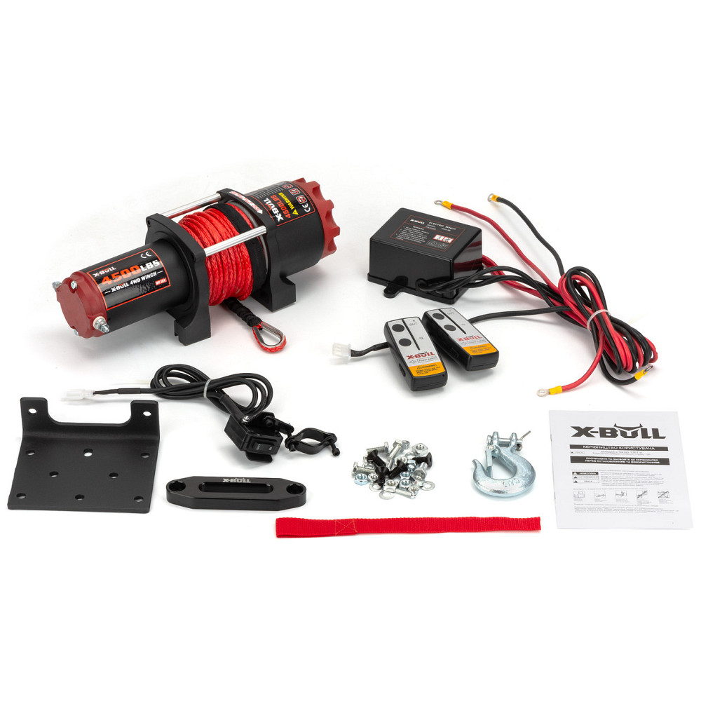 Электрическая Автомобильная Лебедка X-Bull 4500 Lbs С Синтетическим Тросом Для Квадроциклов Киев - изображение 2