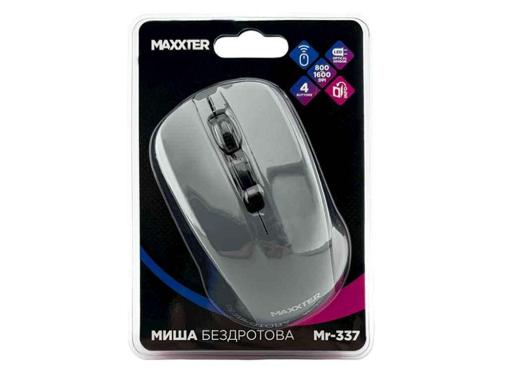 Мышка беспроводная компьютерная Mr-337-Gr ТМ Maxxter Киев - изображение 1