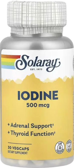 Йод Solaray Lodine 500mcg 30 вег капс Киев - изображение 1
