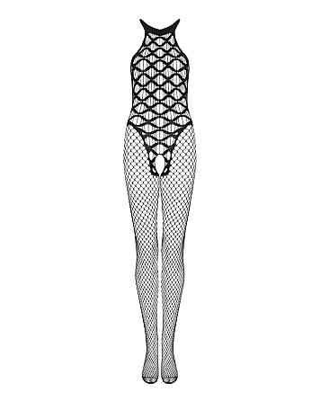 Сітчастий бодістокінг з імітацією боді Obsessive Bodystocking G332 S/M/L, black, з доступом Sex Aura Київ