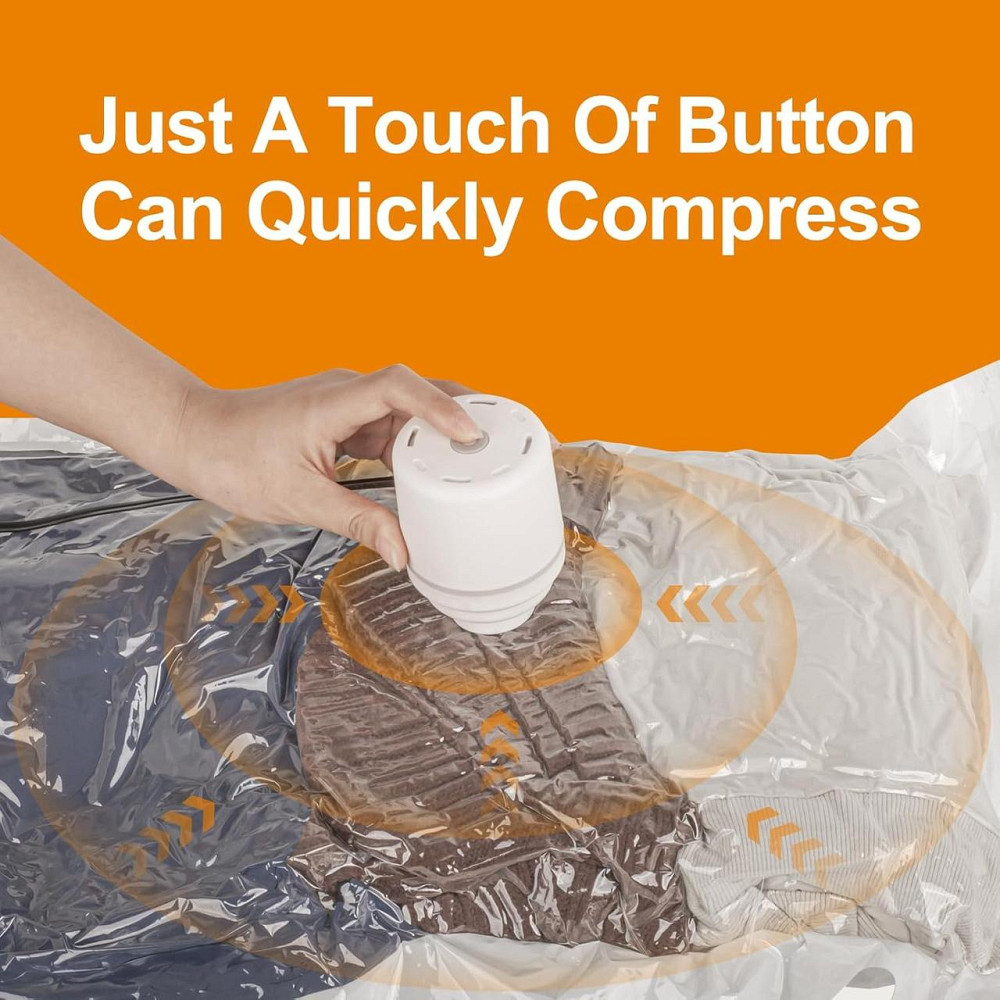 Вакуумные пакеты VMstr W309-12C Белый 12 шт (4 S/4 M/4 L) с электрическим насосом, герметичные мешки для Киев - изображение 5