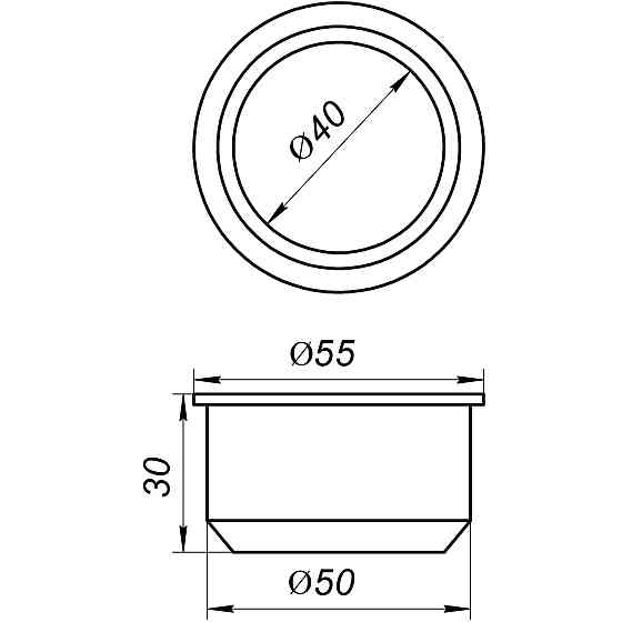 Редукція гумова VSplast 50/40 (чорна) Тернопіль