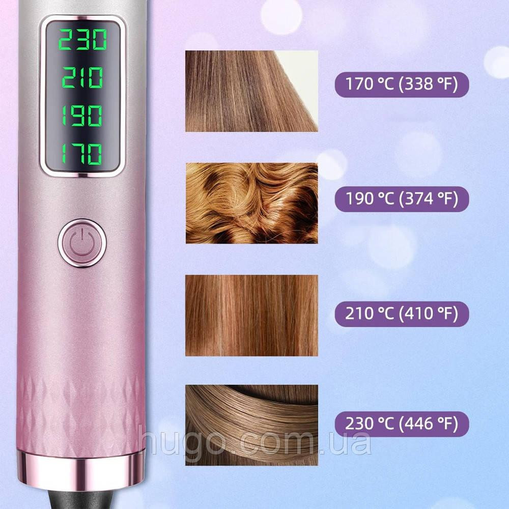 Автоматична плойка для завивання волосся автостайлер рожева Одеса - фото 4