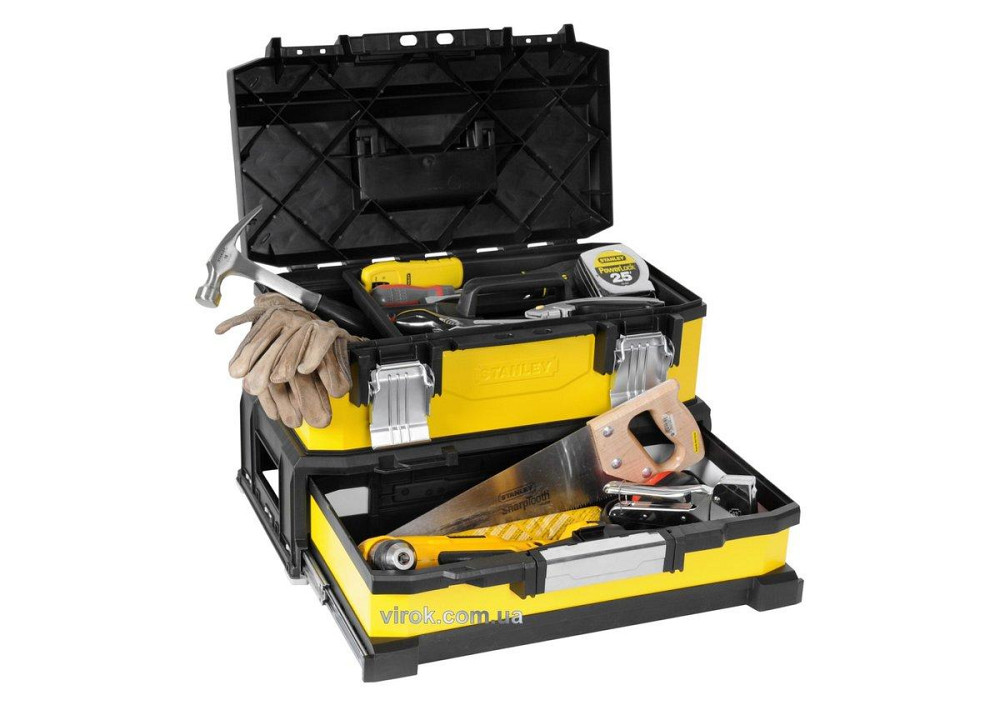 Ящик для інструменту  STANLEY професійний 2-секційний металопластмасовий; 20"/ 54,5х 28х33,5 см Одеса - фото 1