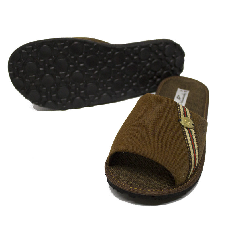 Тапочки Домашние Для Мальчика Подросток с открытым носком коричневые Парусник тм "PaGo" Одеса - фото 5