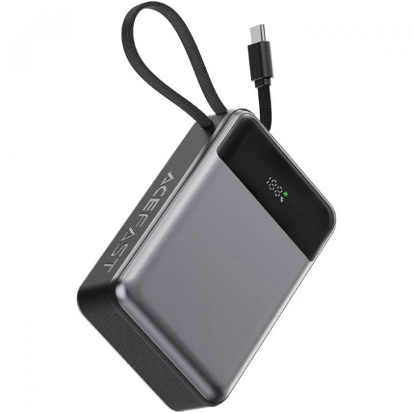 УМБ Acefast 20000mAh 65W PD,QC3.0 USB-A+USB-C In/Out,built-in cable M21 Black-Gray Киев - изображение 1