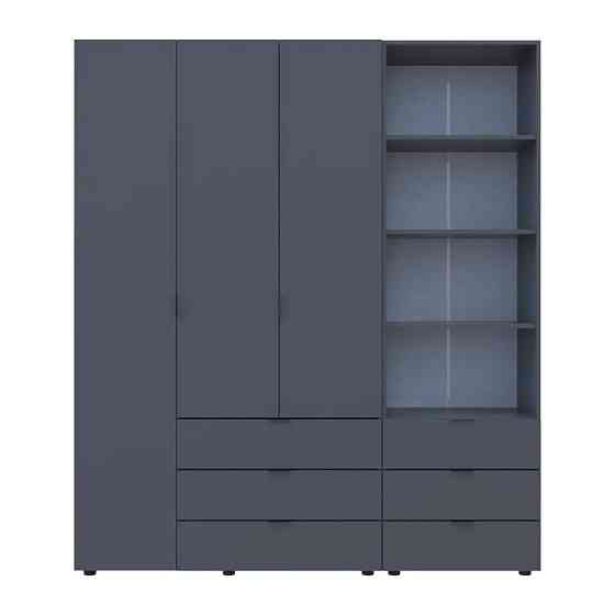 Шафа для одягу Doros Гелар Графіт 3ДСП з пеналом 176.2х49.5х203.4 (DRS-011920) Львів