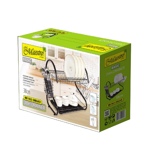 Сушарка для посуду двоярусна довга MR-1025-38-BLACK Basic Maestro Житомир - изображение 4