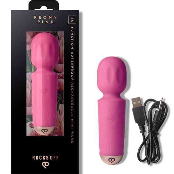 Вибромассажер Rocks Off Mini Wand Peony Pink, 16 режимов Sex Aura Киев