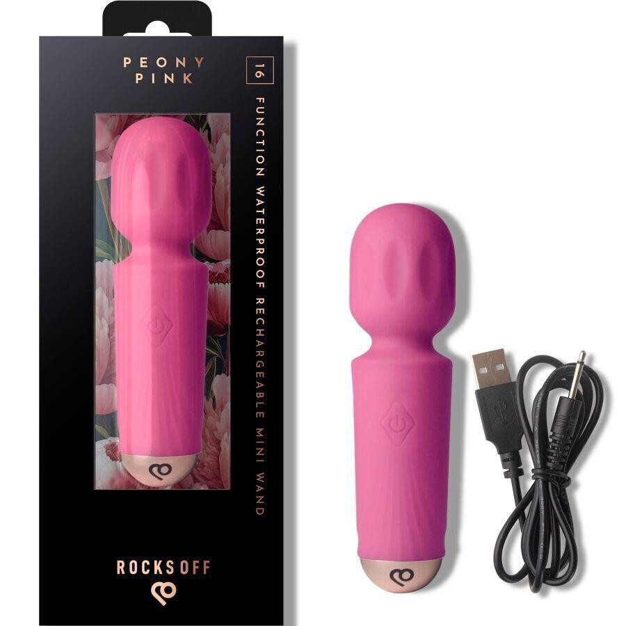 Вибромассажер Rocks Off Mini Wand Peony Pink, 16 режимов Sex Aura Киев - изображение 5