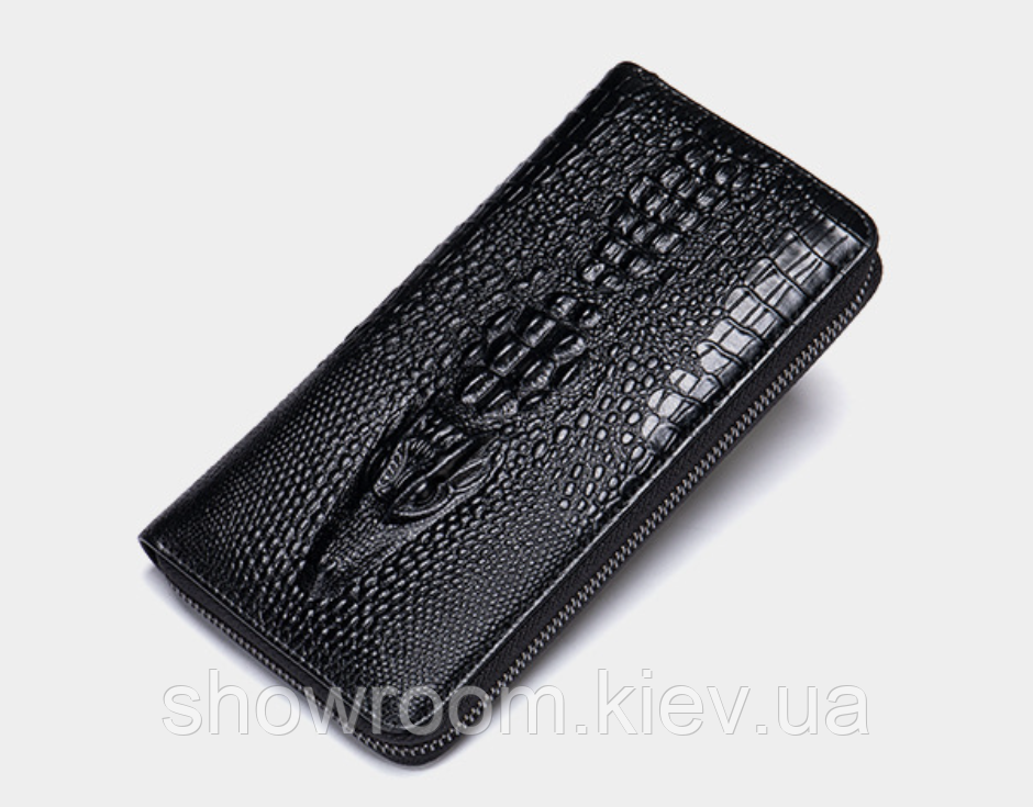 Чоловічий шкіряний гаманець на змійці Leather Collection (1232) Київ - фото 1