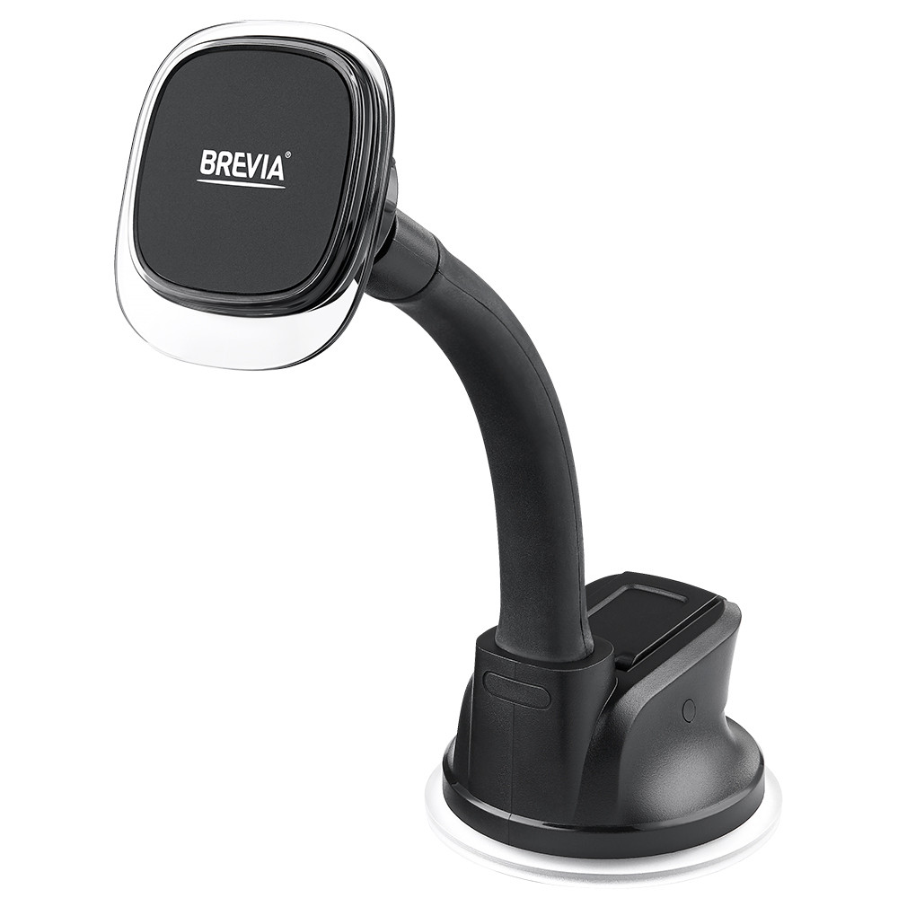 Тримач телефону автомобільний Brevia FlexArm СrystalMag із присоскою, гнучкий 163мм, 4 магніти, чорний Львів - фото 1