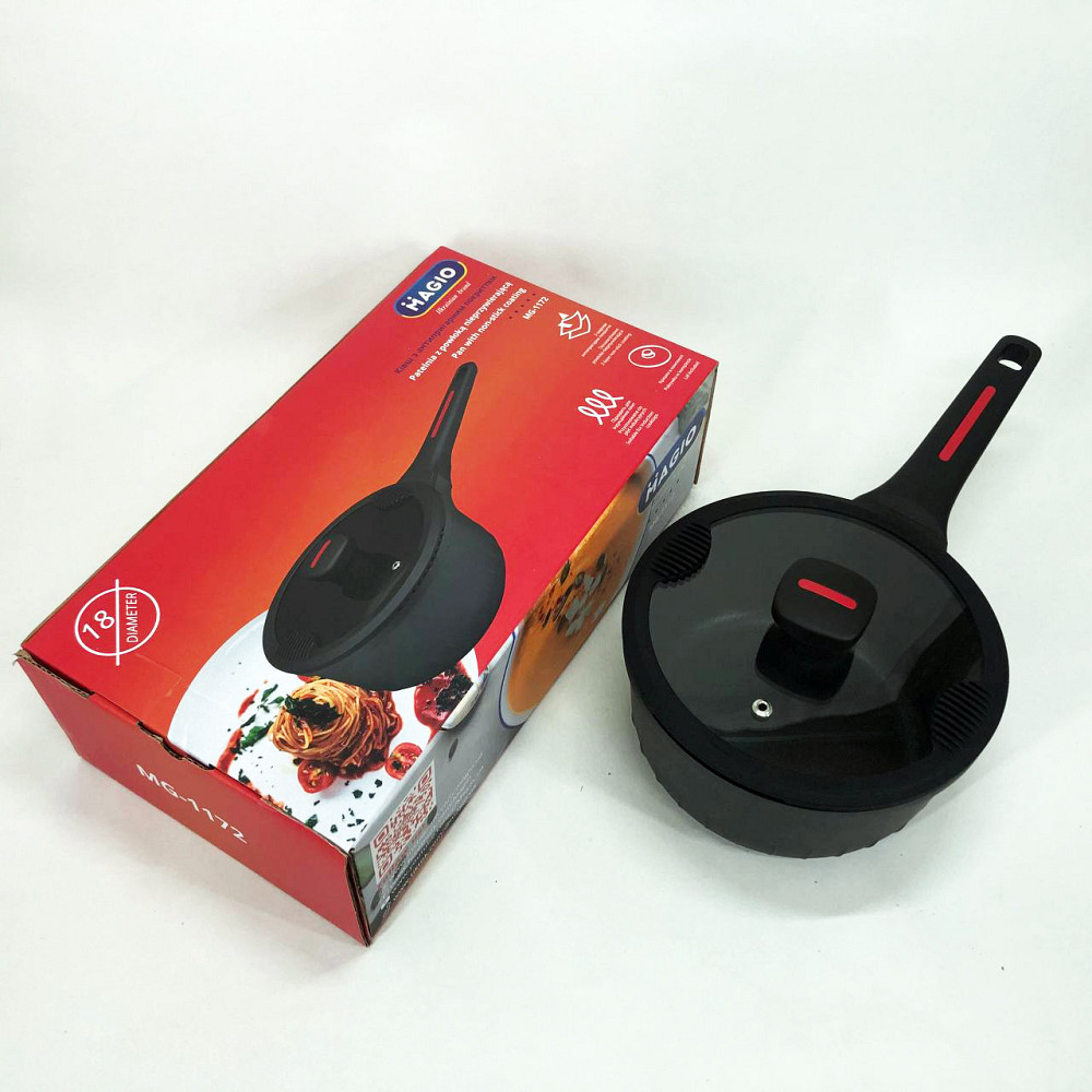 Сковорода з індукційним дном Magio, Сковорода індукційна з антипригарним покриттям LA-55 Львів - фото 13