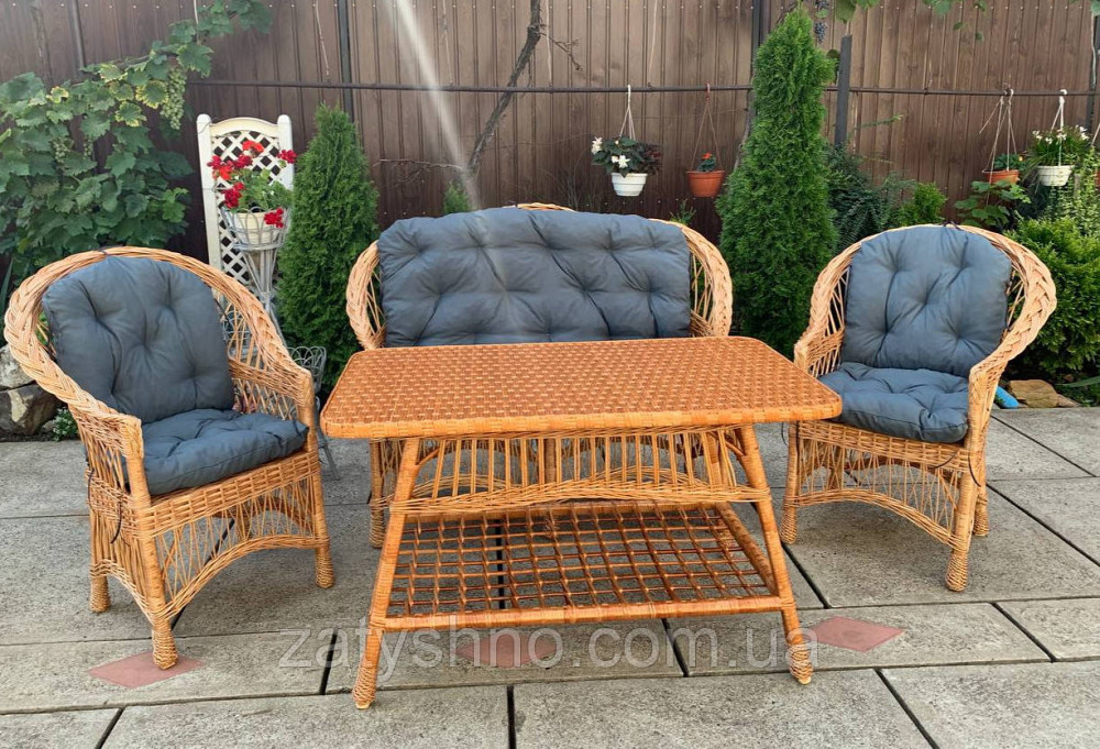 Набор садовой мебели плетеной из лозы Киев - изображение 4