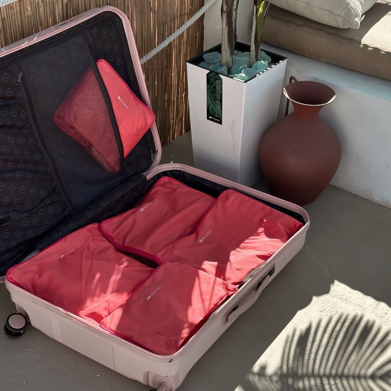 Дорожные органайзеры сумки в чемодан для вещей 5 шт C002 (Розовый) Сумы - изображение 8