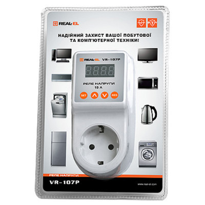 Реле напруги REAL-EL VR-107P, white (EL122300008) Вінниця - фото 2