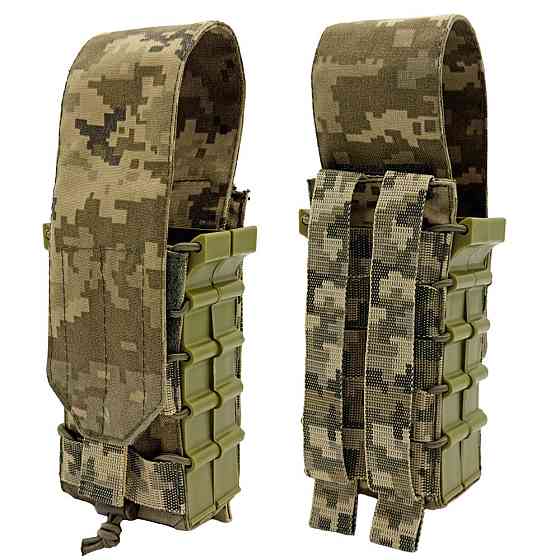 Підсумок на 2 магазини корпусний з клапаном Піксель MM-14 Cordura 1000 D Киев