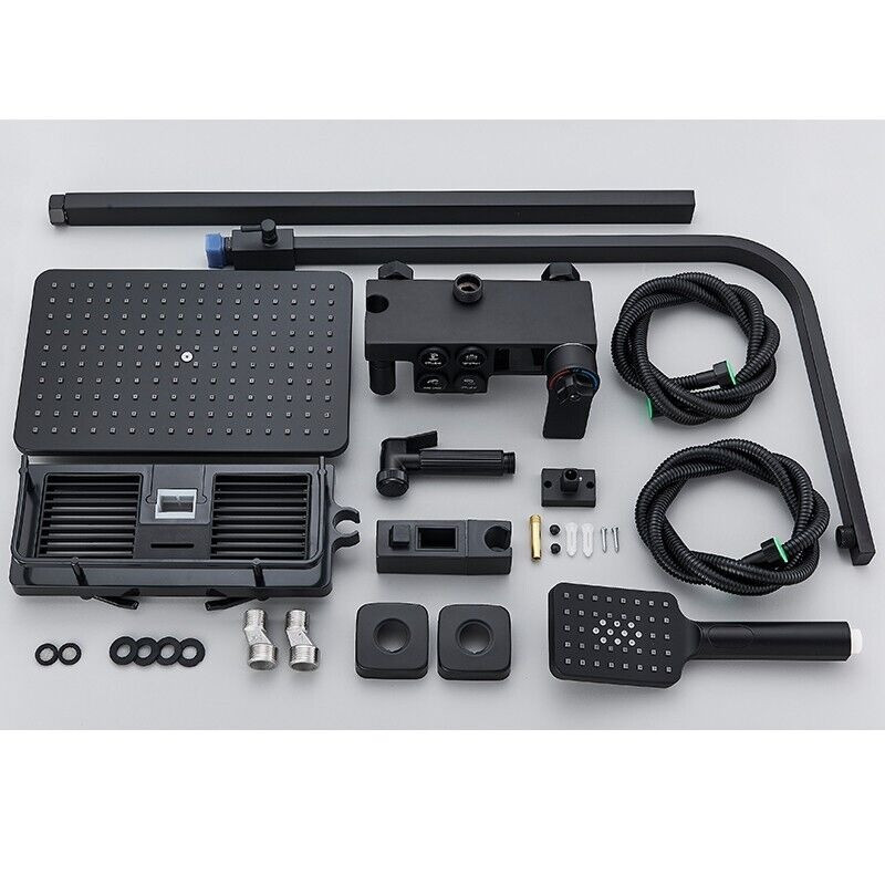 Душевая система хром черный,термостатический набор для душа-4 функции (245114600) Киев - изображение 9