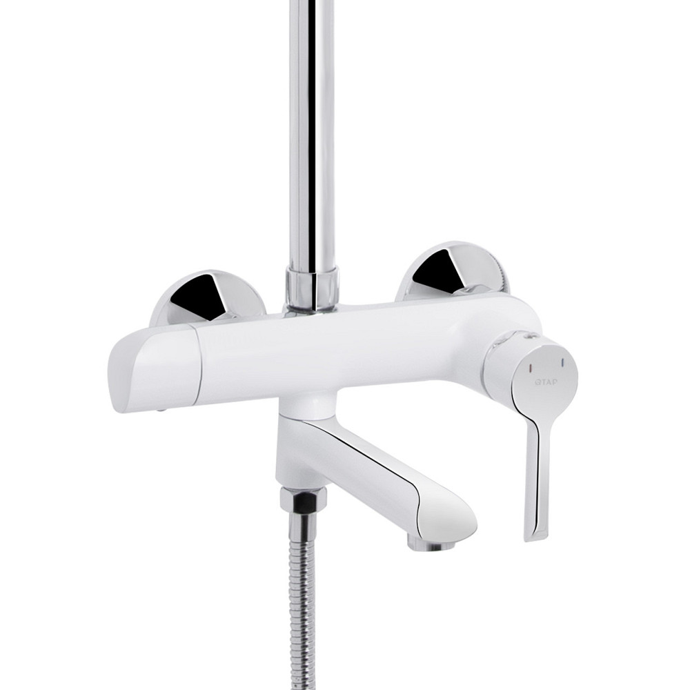 Душова система універсальна Qtap Grand на три споживачі (з виливом) QTGRAWCR1004 Chrome/White Київ - фото 3