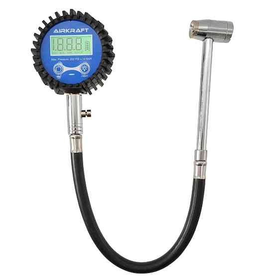 Цифровий автомобільний манометр для перевірки тиску в шинах зі шлангом AIRKRAFT STG-34 Чернігів