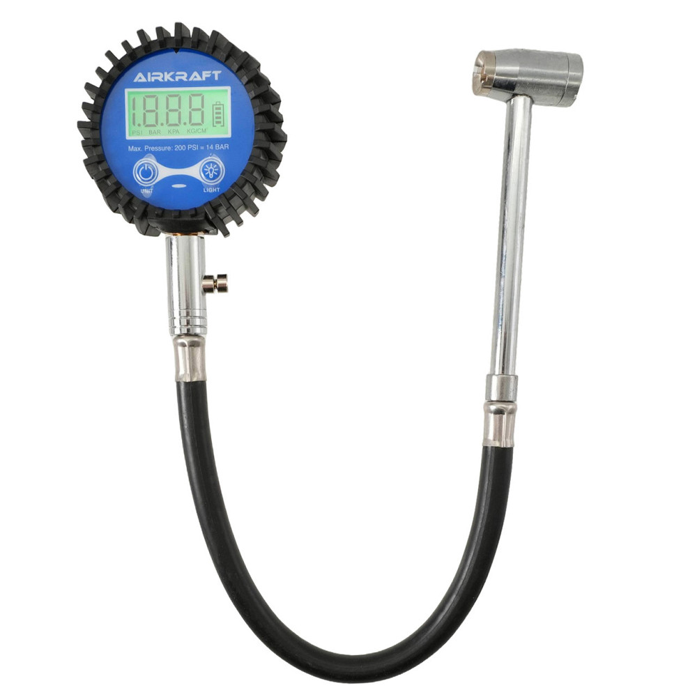 Цифровий автомобільний манометр для перевірки тиску в шинах зі шлангом AIRKRAFT STG-34 Чернігів - фото 1