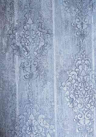 Шпалери вінілові на флізеліні гарячого тиснення DU&KA 1.06х10 вензель основа під штукатурку сірі коричневі Київ