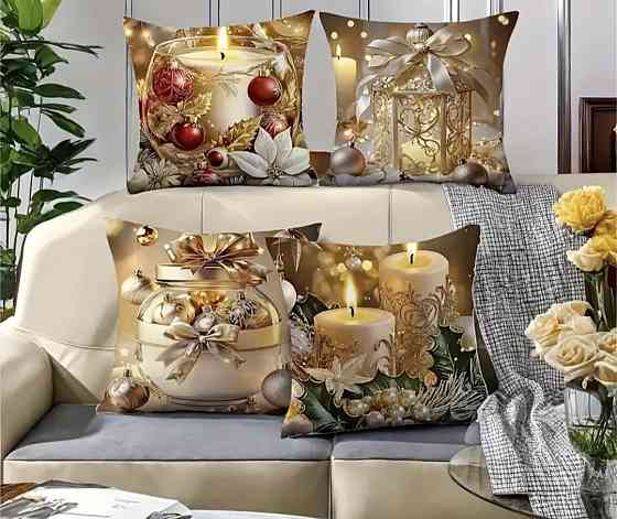 Наволочка на подушку новорічна Новий Рік Різдво №4 Смела