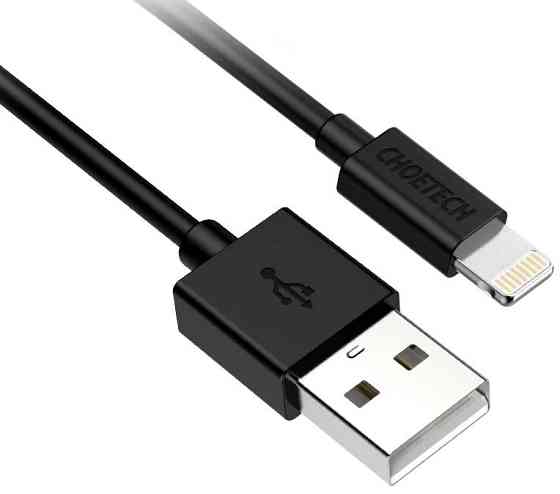Кабель USB AM-Lightning M, 1.2 м, MFi 2.4A, чорний Choetech Вінниця