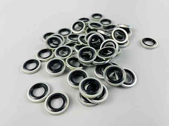 Шайба з гумовим кільцем NBR всередині 10 мм, для гідравліки, олії, води, повітря. Мукачево