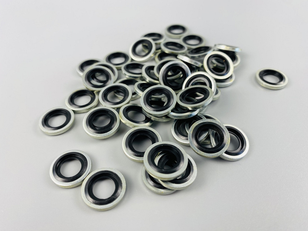 Шайба з гумовим кільцем NBR всередині 10 мм, для гідравліки, олії, води, повітря. Мукачево - фото 2