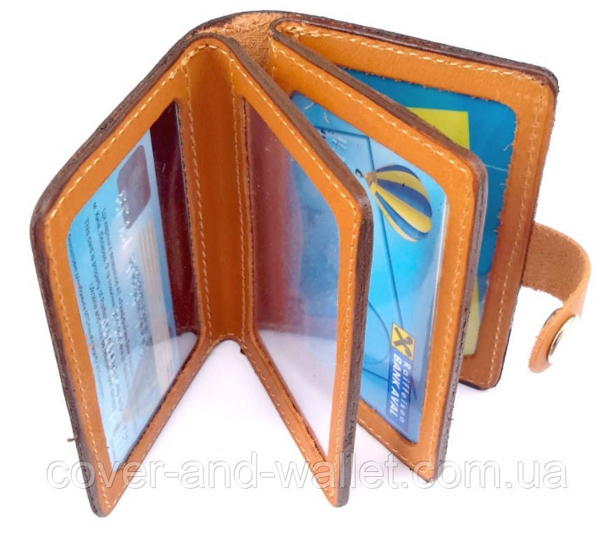 Кожаная женская обложка для авто документов и ID-паспорта ST Leather Киев - изображение 8