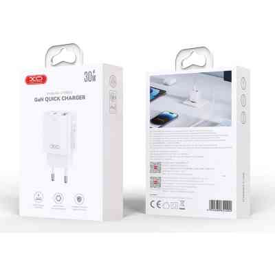 Зарядное устройство XO L130 USB-C PD30W + USB-A QC3.0 White (L130.white) Винница