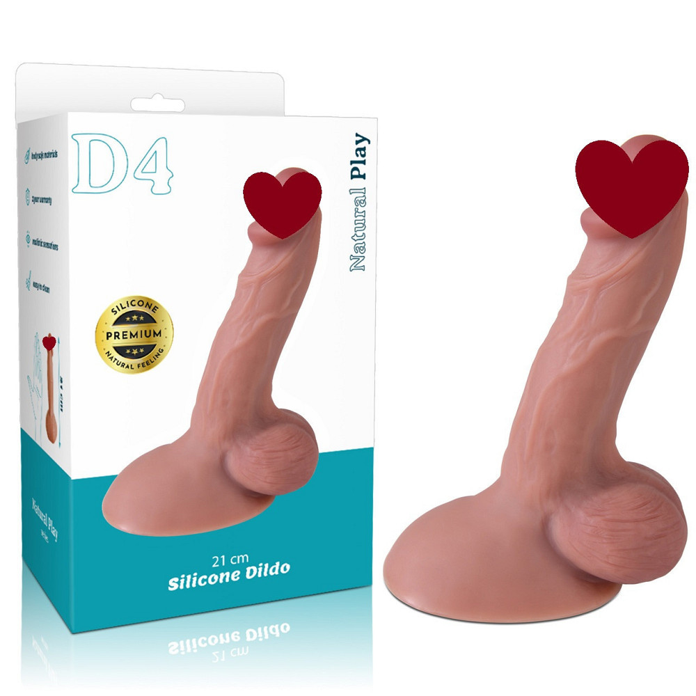 Фалоімітатор - Erospace Natural Play Silicone Dildo D4, 21 см Sex Aura Київ - фото 1
