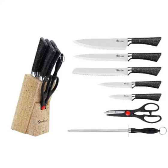 Набір ножів для нової кухні UNIQUE, Набір металевих ножів, Кухонний ніж з нержавіючої сталі металевий BN-84 Івано-Франківськ