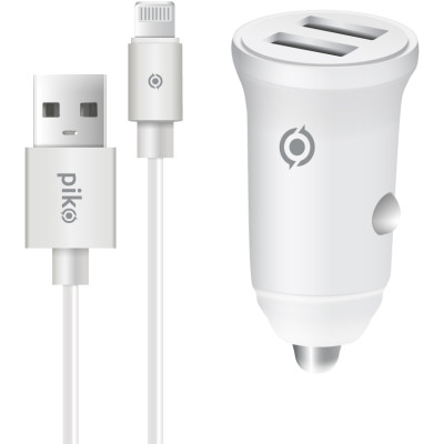 Зарядний пристрій Piko CC-312 (2USB3,1A) + Lightning cable (1283126538810) Вінниця - фото 1
